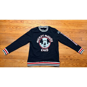 Disney Parks Mickey Mouse Club Mouseketeer Sweatshirt L Black Member Since 1955